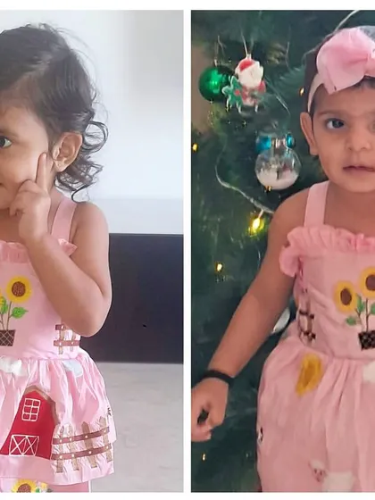 The sweetest hand-me-down. Two sisters, years apart, both celebrating in the same custom-made barnyard theme dress. This is why I believe in creating clothes that hold memories.