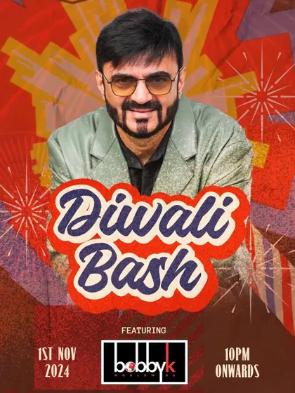 Another 'Diwali Bash' poster. I am a go-to DJ for holiday events, and I always curate a playlist that fits the festive mood.