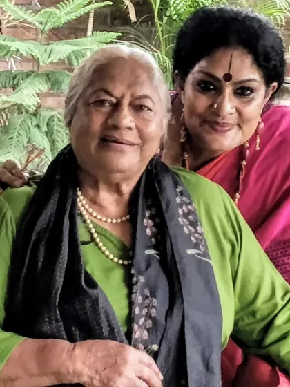 With the legendary Kathak Guru, Kumudini Lakhia. She was a treasured friend and an icon, and her passing is a great loss to the world of dance. Naman!