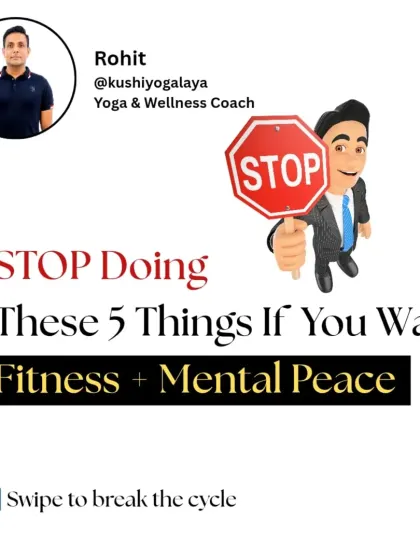 This post introduces 5 common habits that might be sabotaging your fitness and mental peace. Swipe to see what they are and how to break the cycle.