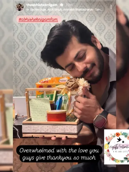 It’s always a joy to see the happy smiles when someone unboxes a gift I’ve helped create. Here’s actor Abhishek Nigam with a hamper sent by one of his fans. This is the kind of happiness I aim to deliver with every single order.
