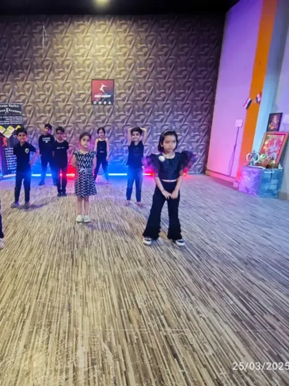 A wide shot of the studio, showing the space where our kids learn and practice their energetic dance numbers.