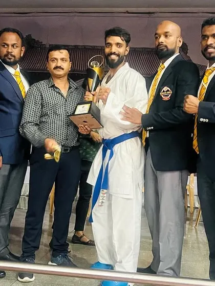 A proud moment for our athlete and coaches at the YMCI championship award ceremony.