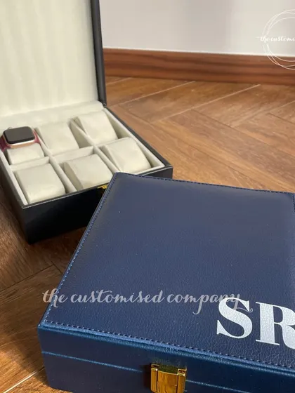 For those who believe every timepiece tells a story. Our personalized leatherette watch boxes, available for 2, 4, or 6 watches, are a sophisticated way to store and display a watch collection.