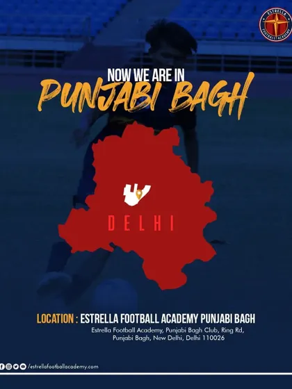 A map graphic showing our new location in Punjabi Bagh. My goal is to make high-quality football coaching accessible throughout Delhi.