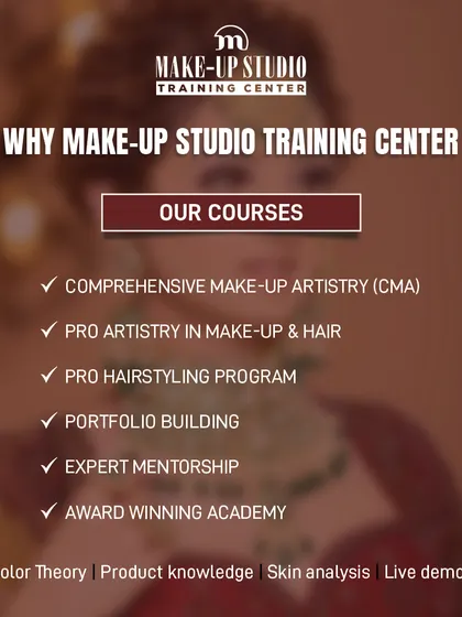 I offer a clear path to a professional career. My courses are structured to provide everything you need, from comprehensive makeup and hair training to portfolio building and expert mentorship, all within an award-winning academy.