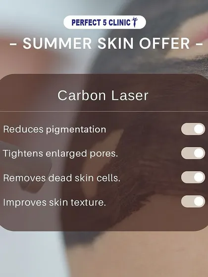 Our Carbon Laser treatment is an excellent way to get your skin summer-ready. It effectively reduces pigmentation, tightens enlarged pores, removes dead skin cells, and improves overall skin texture.