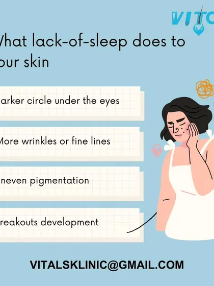 Lack of sleep has a direct, negative impact on your skin. It can lead to darker under-eye circles, more fine lines, uneven pigmentation, and breakouts. Prioritizing rest is a key part of any skincare regimen.
