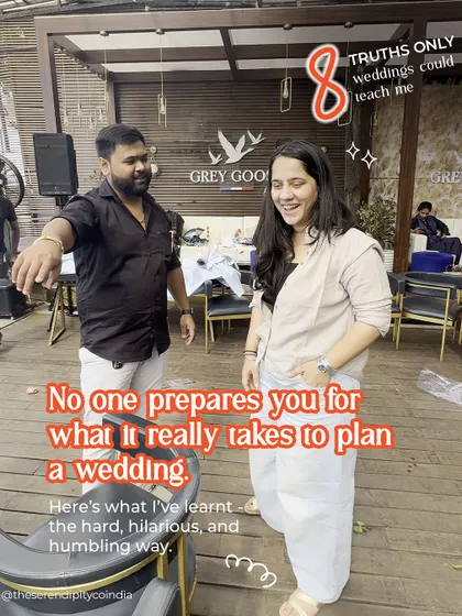 "No one prepares you for what it really takes to plan a wedding." This image kicks off a series about the real, hilarious, and humbling truths I've learned in this industry.