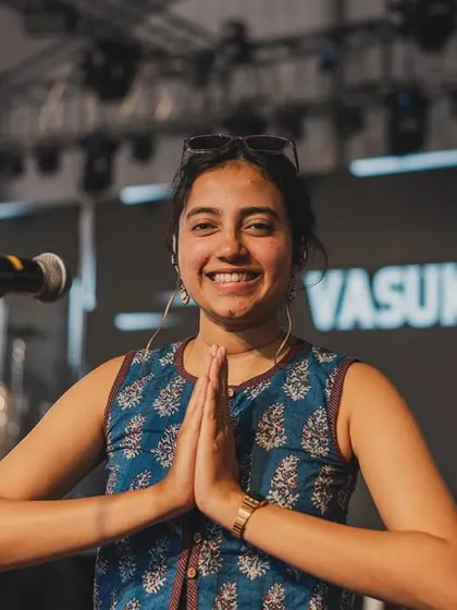 A happy moment on stage at a show in Mysuru. I always feel so much gratitude for the love from the audience.
