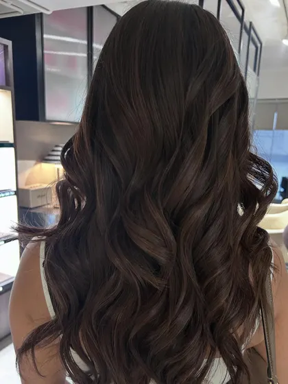 A rich mocha balayage gives a subtle, sophisticated lift to dark hair. It adds dimension without a drastic color change, perfect for a first-timer.