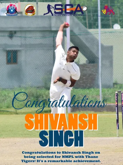 A double win for the Thane Tigers as they also select our pacer Shivansh Singh. Having multiple players in professional leagues is a key indicator of our program's success.