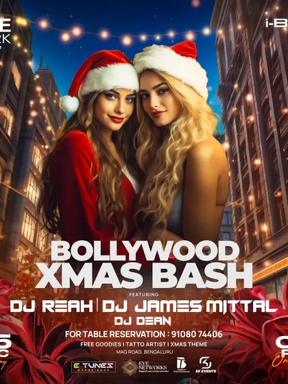 A "Bollywood Xmas Bash" at The Park Hotel. Holiday parties are a great opportunity to mix festive cheer with high-energy dance music.