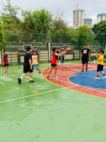 Players learning to adjust their footing and movements on a slick surface.