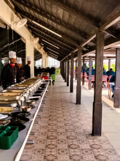 We are equipped to handle catering for large corporate teams, as seen in this extensive outdoor buffet setup for IQVIA. Our service ensures that even at scale, every guest receives a high-quality dining experience.