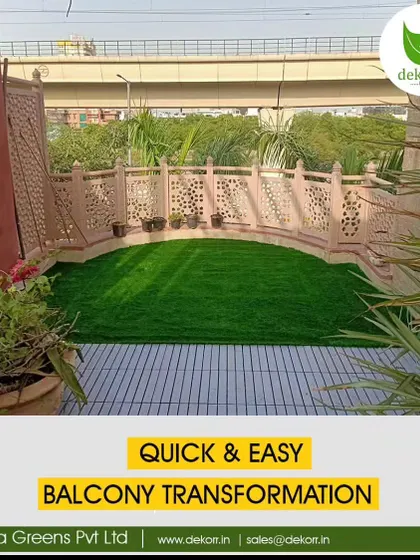 A quick and easy balcony transformation. We installed our high-quality artificial grass to create a clean, green, and inviting space that instantly feels more connected to nature.