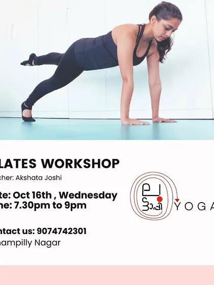 Details for a Pilates workshop in Panampilly Nagar, Kochi. I love taking the practice to new cities and sharing the Fletcher method with new communities.