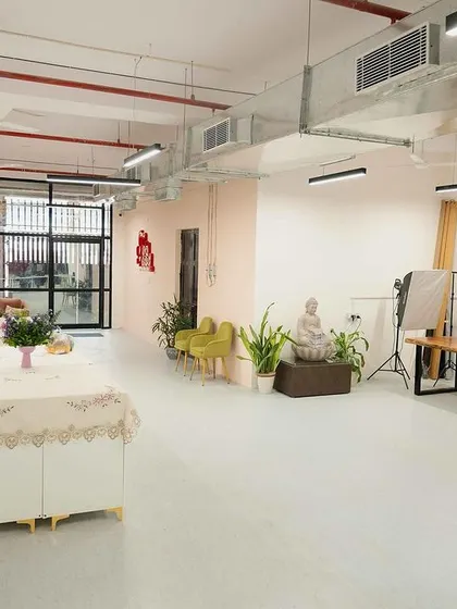 A full view of our new workshop and studio space. It's open, bright, and ready for all the creative chaos that awaits.