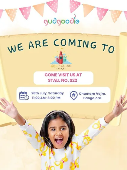 An invitation from Gudgoodie to visit their stall at the Little Kingdom event. I love it when our vendors are as excited as I am!