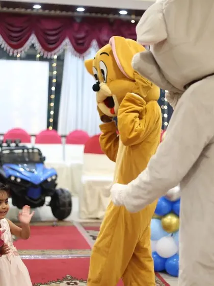 Even the mascots get in on the fun! We can help arrange for character appearances to delight the kids at your party.