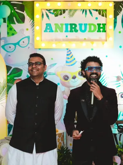 Sharing a moment with the host of the party on stage. I work closely with my clients to ensure the event runs smoothly and everyone, especially the hosts, can relax and enjoy themselves.