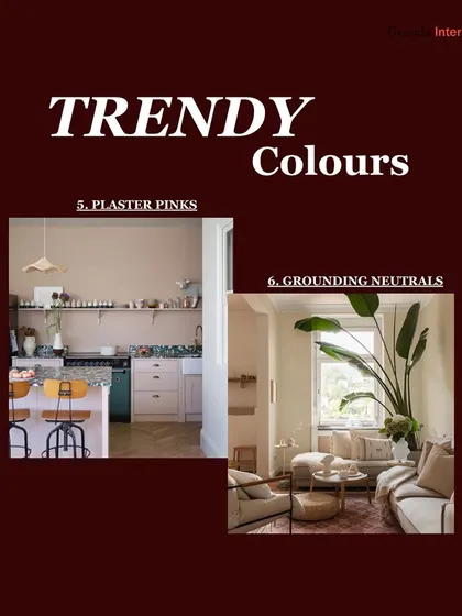 Here, I discuss the trend of plaster pinks and grounding neutrals. These colors are versatile and can be used to create soft, minimalist, or earthy aesthetics.