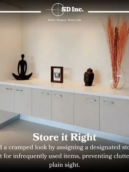 A guide to storing it right. To avoid a cramped look, we advise assigning designated storage spots for infrequently used items, preventing clutter and keeping your space serene.