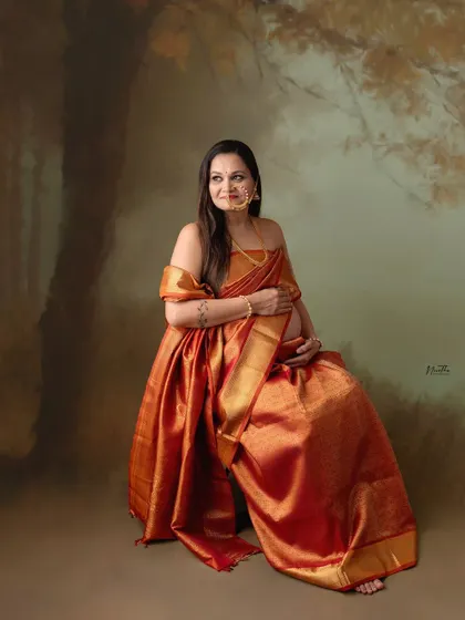This portrait captures the serene and powerful feeling of waiting to meet my daughter.
