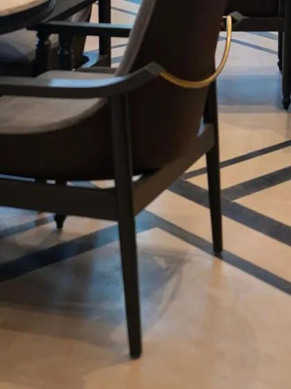 The solid construction and elegant lines of our dining chairs, perfectly suited for the high-end environment of Begeterre.
