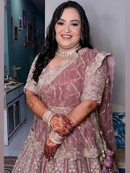 My pretty engagement bride Manushi. She wanted a soft and happy look, and her smile says it all.