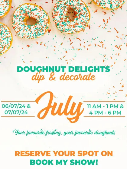 This poster for our July doughnut decorating event is bright, colorful, and fun, just like the workshop itself.