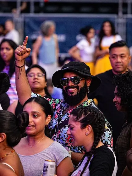 A shot of the diverse and engaged crowd at SummerStage. I love seeing so many different people come together to enjoy the music.