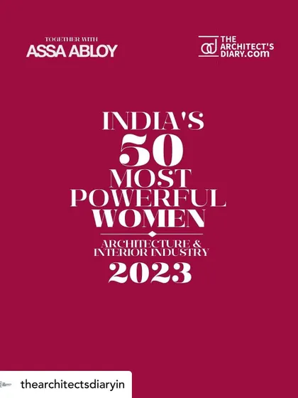 The cover of the special issue by The Architect's Diary. This recognition is a celebration of the talented women in my team who make House of Ruya what it is today.