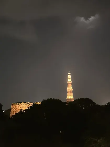 Serenity in a single frame. Sometimes the view from the terrace is quiet and contemplative, offering a moment of peace against a dramatic, cloudy sky.
