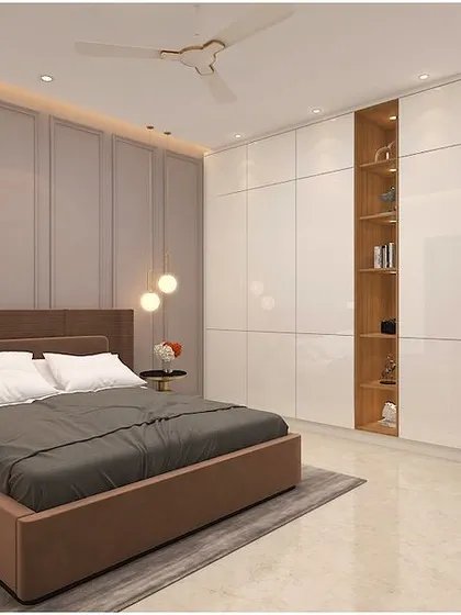 A duplicate of the serene, minimalist bedroom concept.