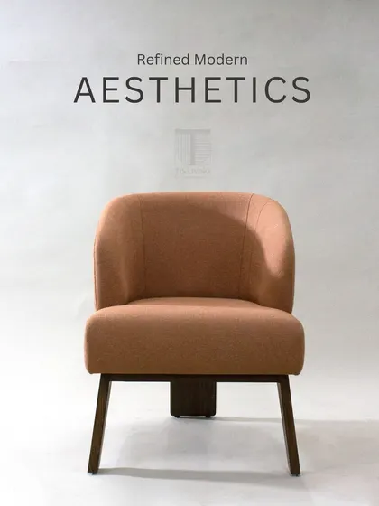 A full view of our refined modern armchair, a piece that combines contemporary design with ultimate comfort.