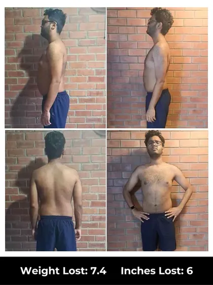 Anirudh lost 7.45 kgs and dropped his body fat from 22.7% to 18% in 6 weeks. He was glad he made the difficult decision to join, as he's finally happy with how he looks and feels.