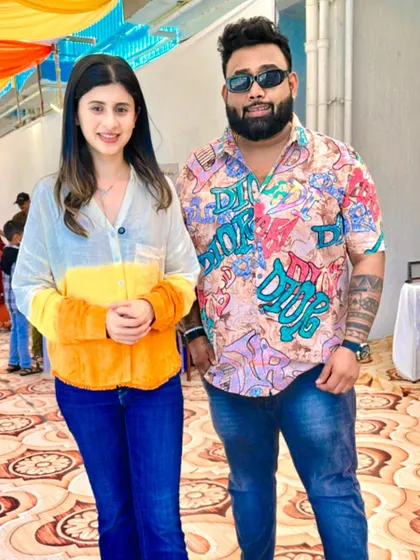 With Marathi Bigg Boss fame Ankita Prabhu Walawalkar, also known as the Kokan Hearted Girl.