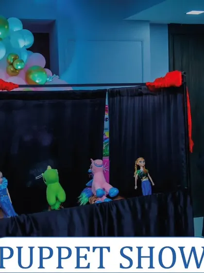 A classic puppet show is a great way to entertain young children at a birthday party. We can arrange for professional puppeteers as part of our event services.