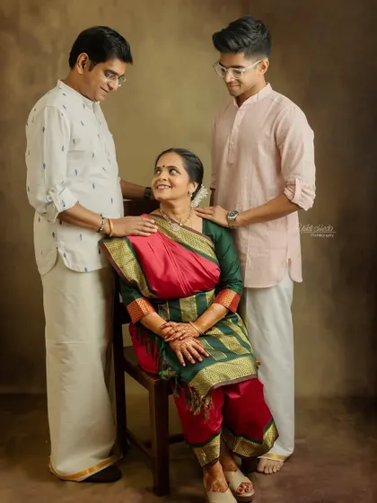 Another beautiful pose from the 25th anniversary family session, showing the close bond they share.