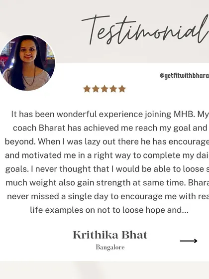 Krithika had a wonderful experience, achieving her goal and beyond. I encouraged her with real-life examples when she felt lazy or lost hope.