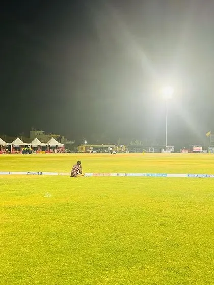 The entire ground is illuminated for a night tournament, showcasing our capability to host events around the clock.