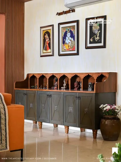 A duplicate of image 103, highlighting the bespoke, traditional-style console.