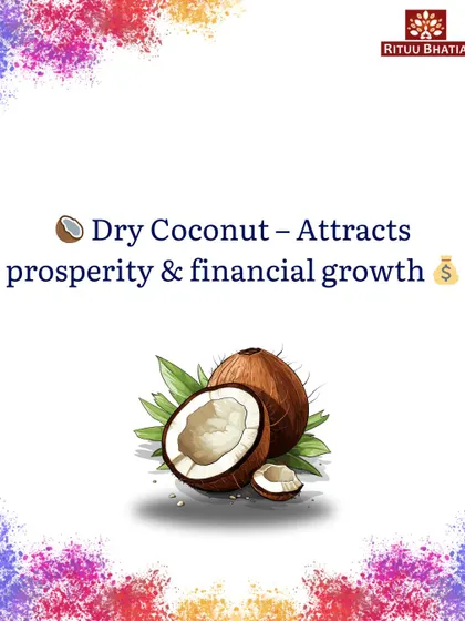 During Holika Dahan, offering dry coconut to the fire is a ritual to attract prosperity and financial growth. This act symbolizes letting go of ego and inviting abundance into your life.