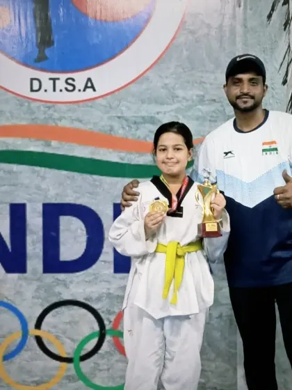 Another gold medal for the team. I am so proud to see my student's dedication turn into a victory at the Delhi taekwondo championship.