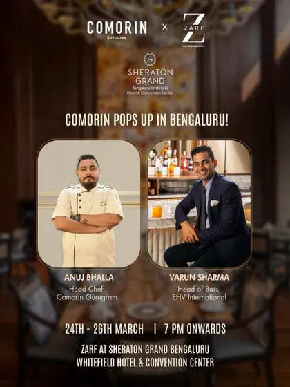 Comorin is coming to Bengaluru! Announcing our pop-up at Zarf, Sheraton Grand Bengaluru.