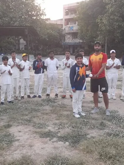 Our Under-14 team after securing a 7-wicket win against Dwarka Cricket Centre in a weekly match. Consistent competitive play is crucial for development.