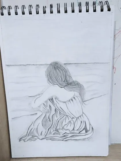 A student's submission from an online class, capturing a quiet moment of reflection.