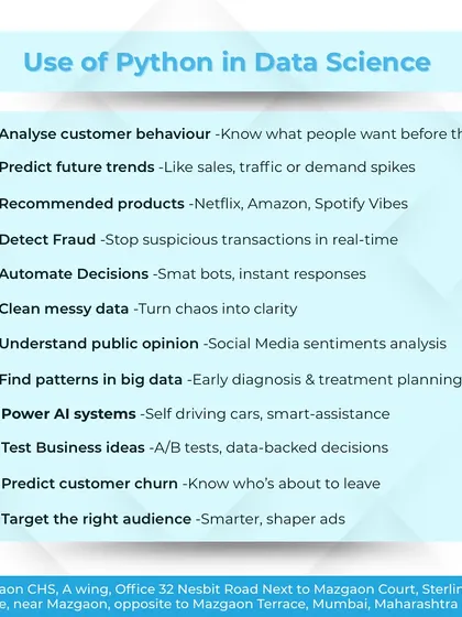 A look at the real world use of Python in Data Science. From analyzing customer behavior and detecting fraud to powering AI systems in self driving cars, Python is behind it all.