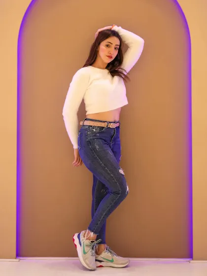 A side profile from the same set, showing a different angle of the outfit.